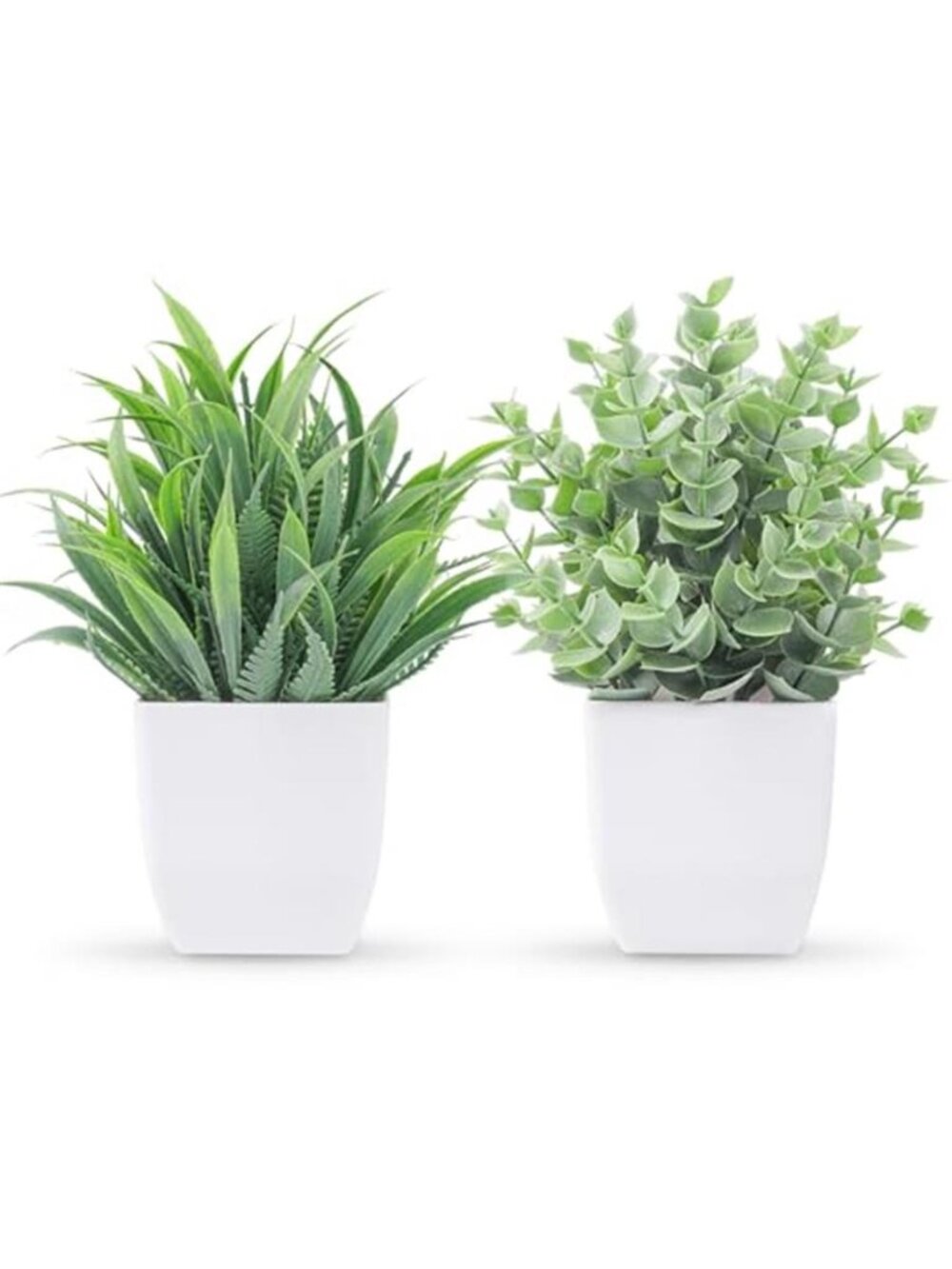 Small Fake Plants Mini Artificial Potted Faux Greenery Home Office Desk Decor